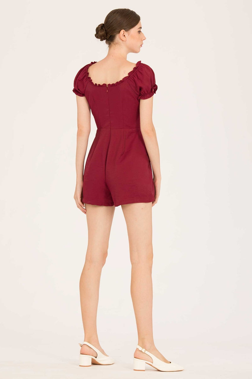 Detiamise Romper (Maroon)