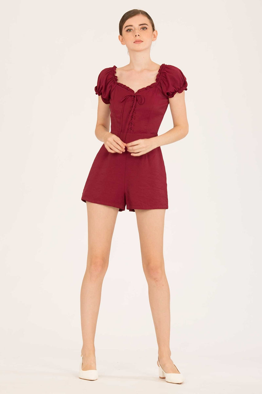 Detiamise Romper (Maroon)