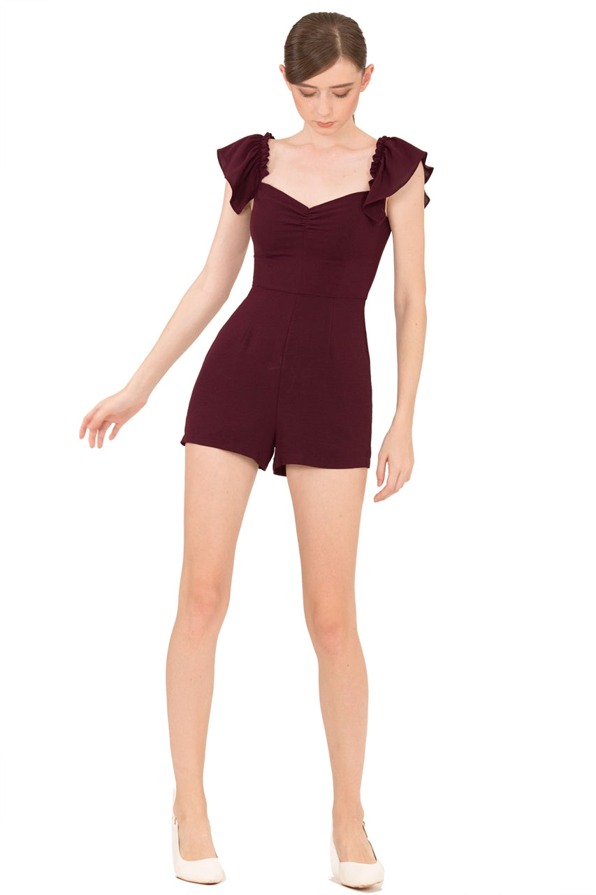 Dimifuna Romper (Burgundy)