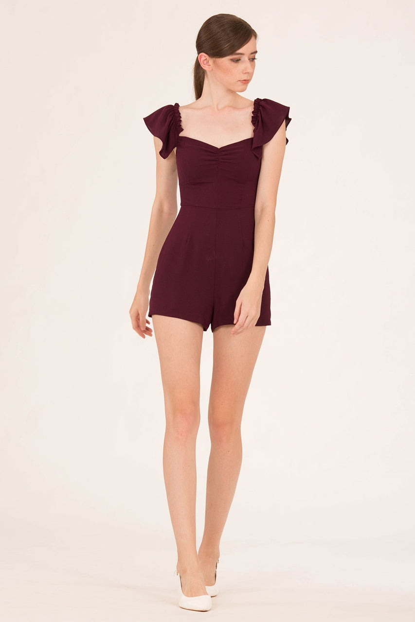 Dimifuna Romper (Burgundy)