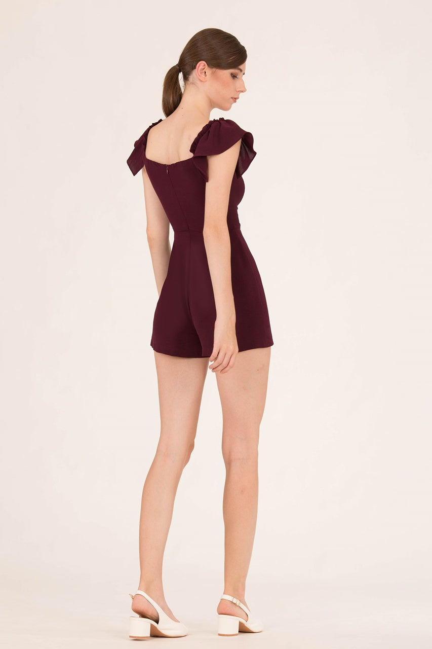 Dimifuna Romper (Burgundy)