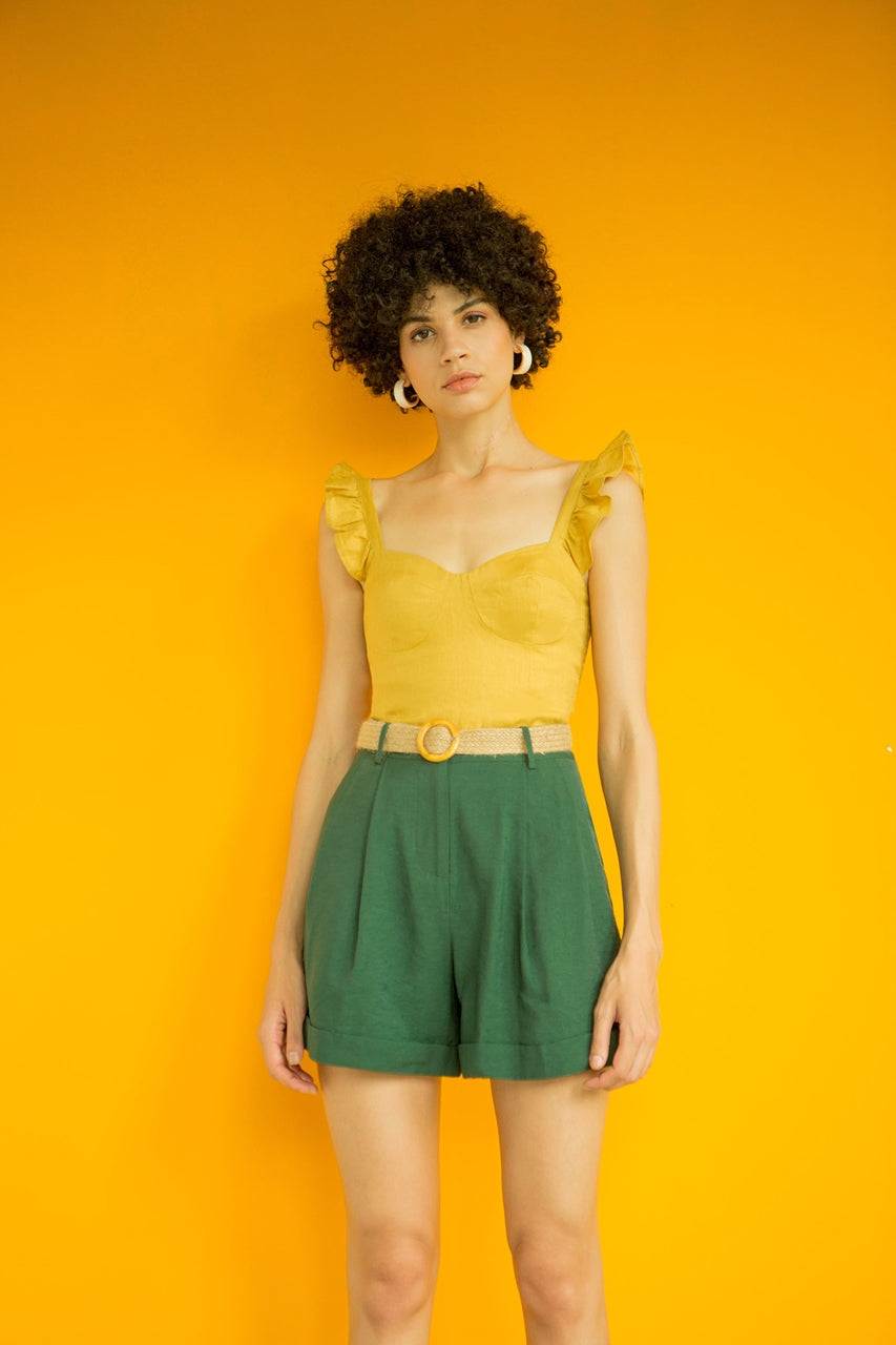 Drynnly Top (Olive Yellow)