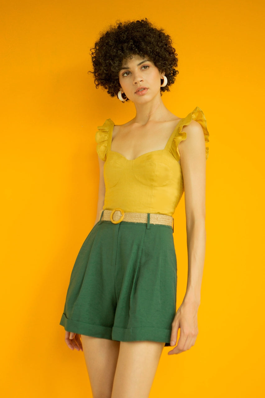 Drynnly Top (Olive Yellow)