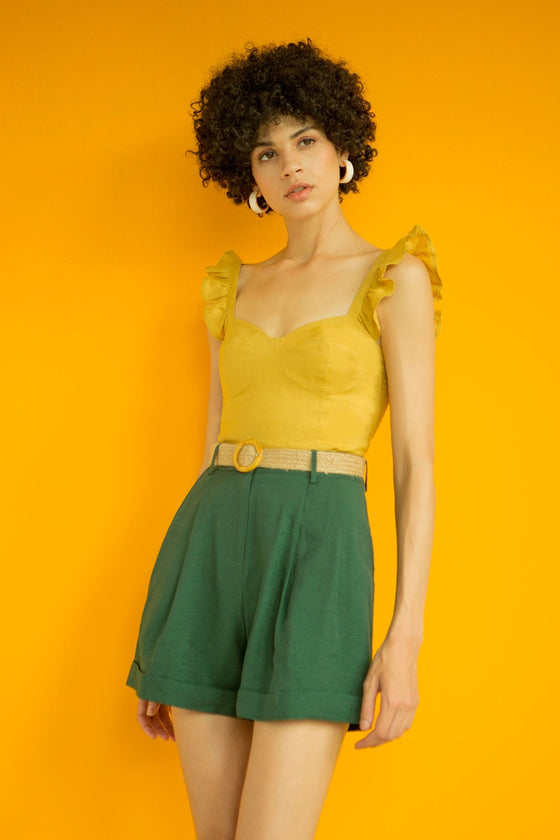 Drynnly Top (Olive Yellow)