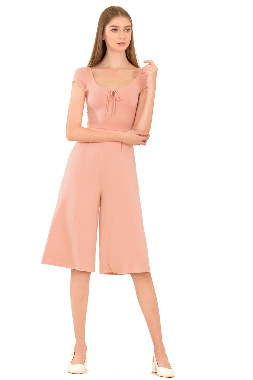 Dalamixy Jumpsuit Cullotes (Pale Pink)