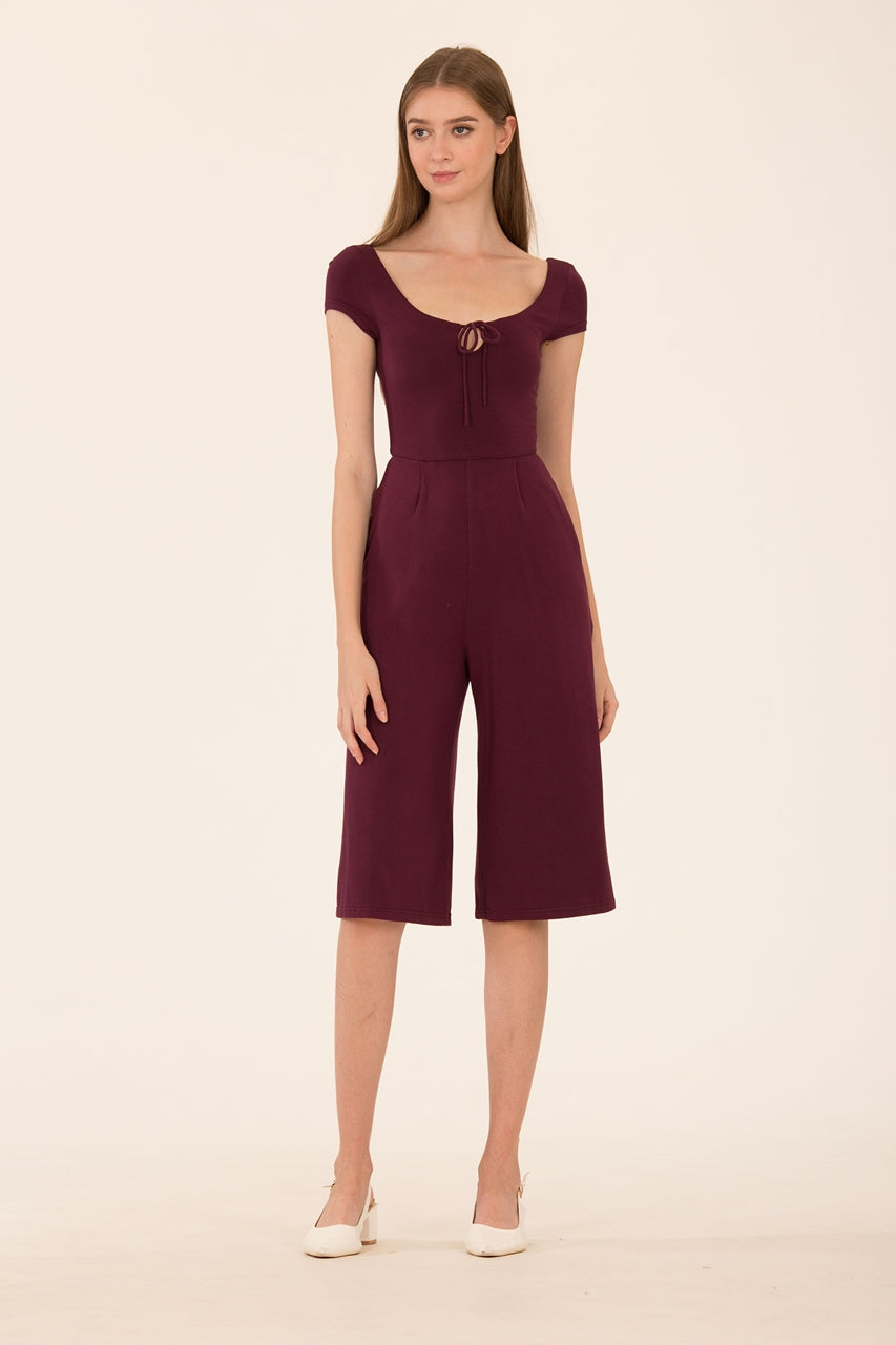 Dalamixy Jumpsuit Cullotes (Burgundy)