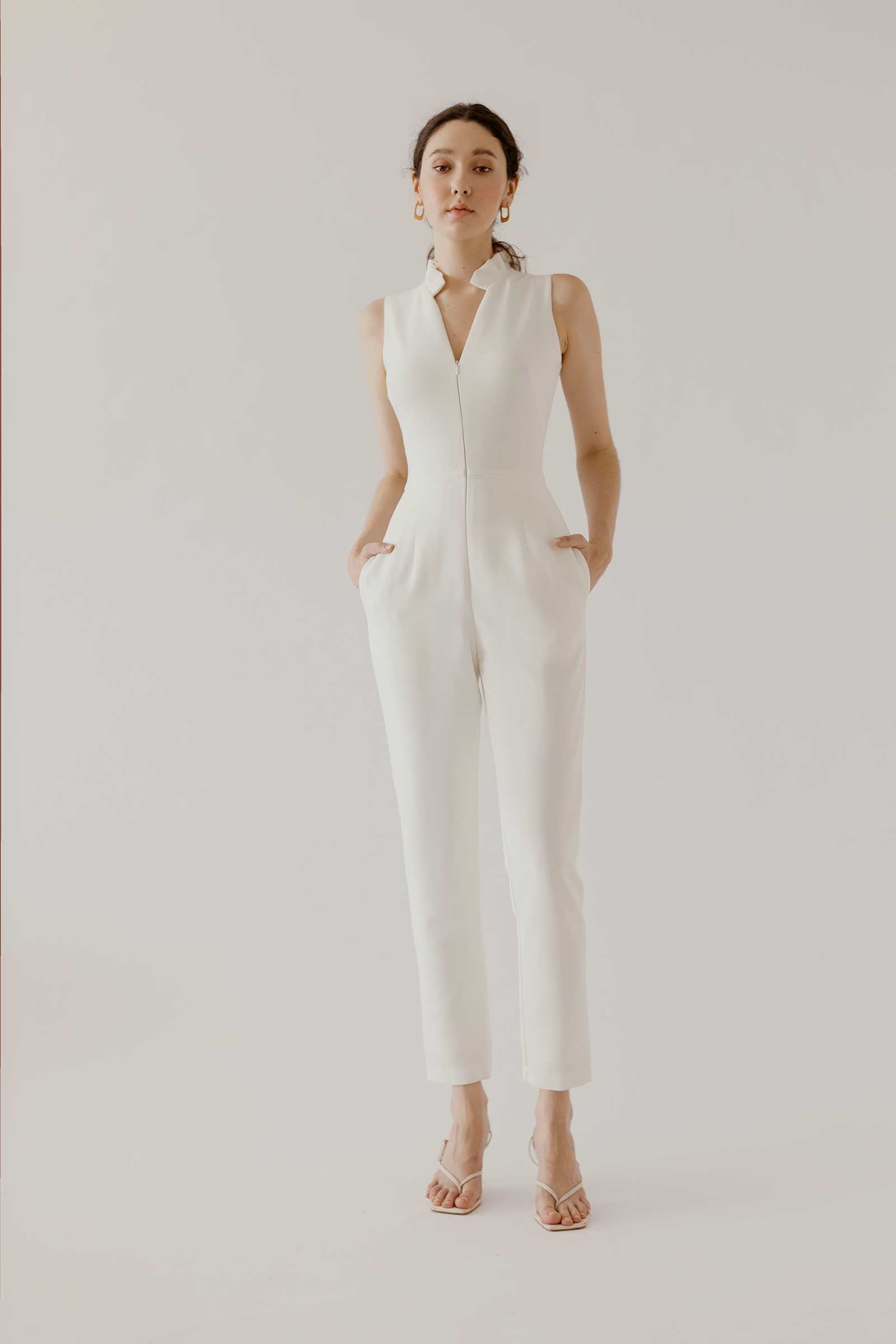 Davienif Jumpsuit (White)