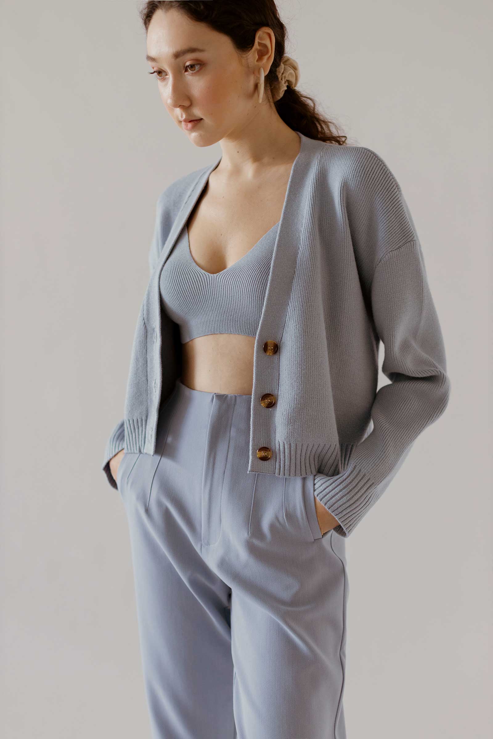 Doalvy Sweater Set (Sea Blue)