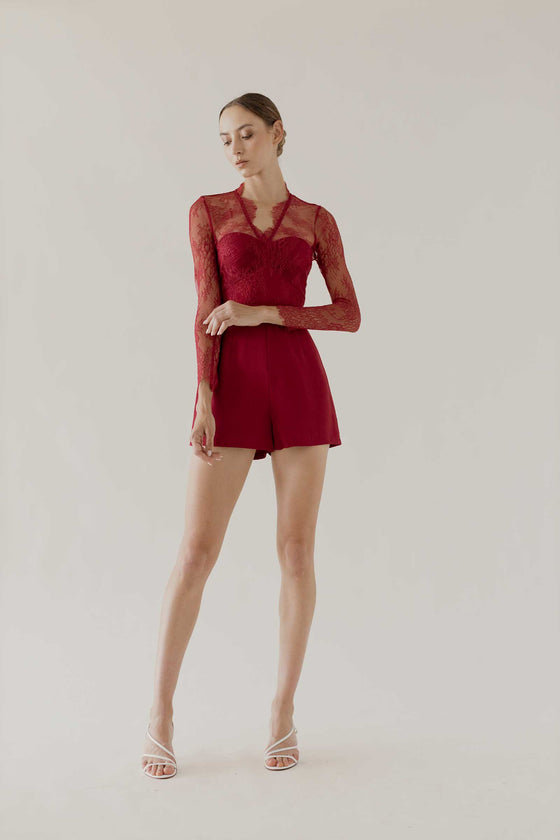 Dokierave Romper (Red)