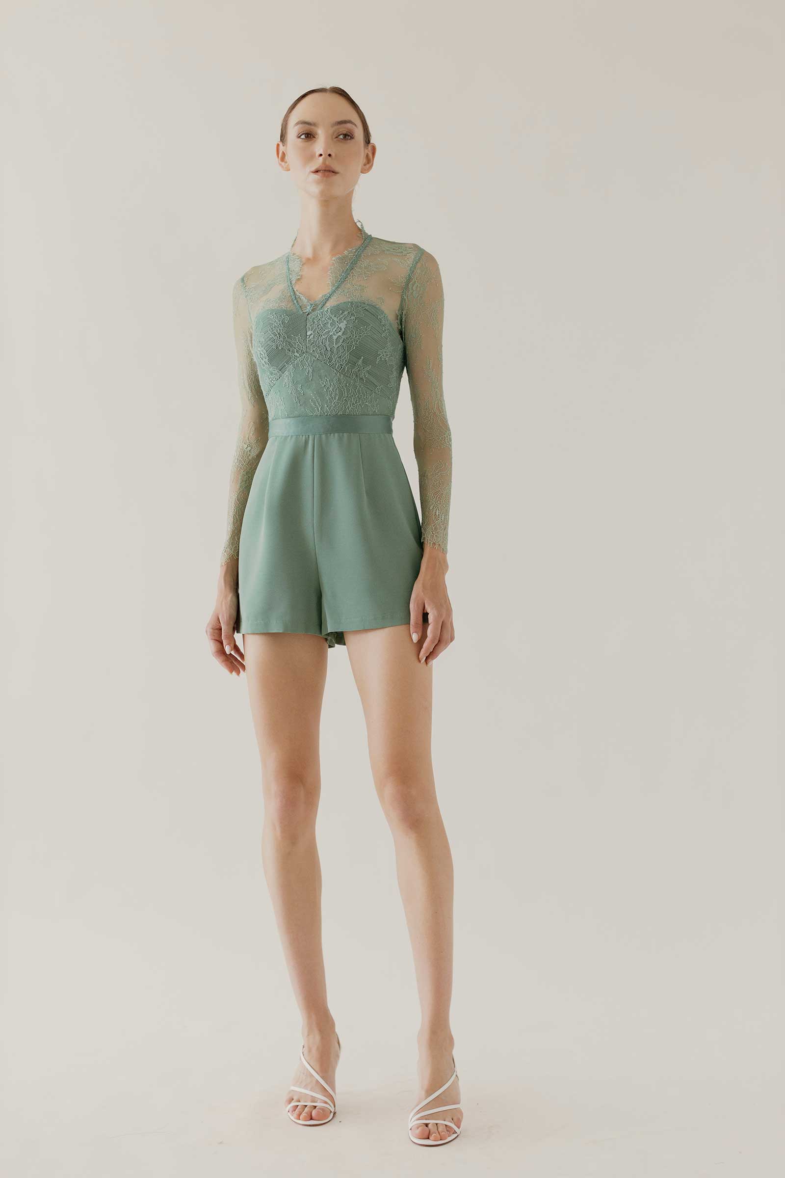 Dokierave Romper (Pale Green)