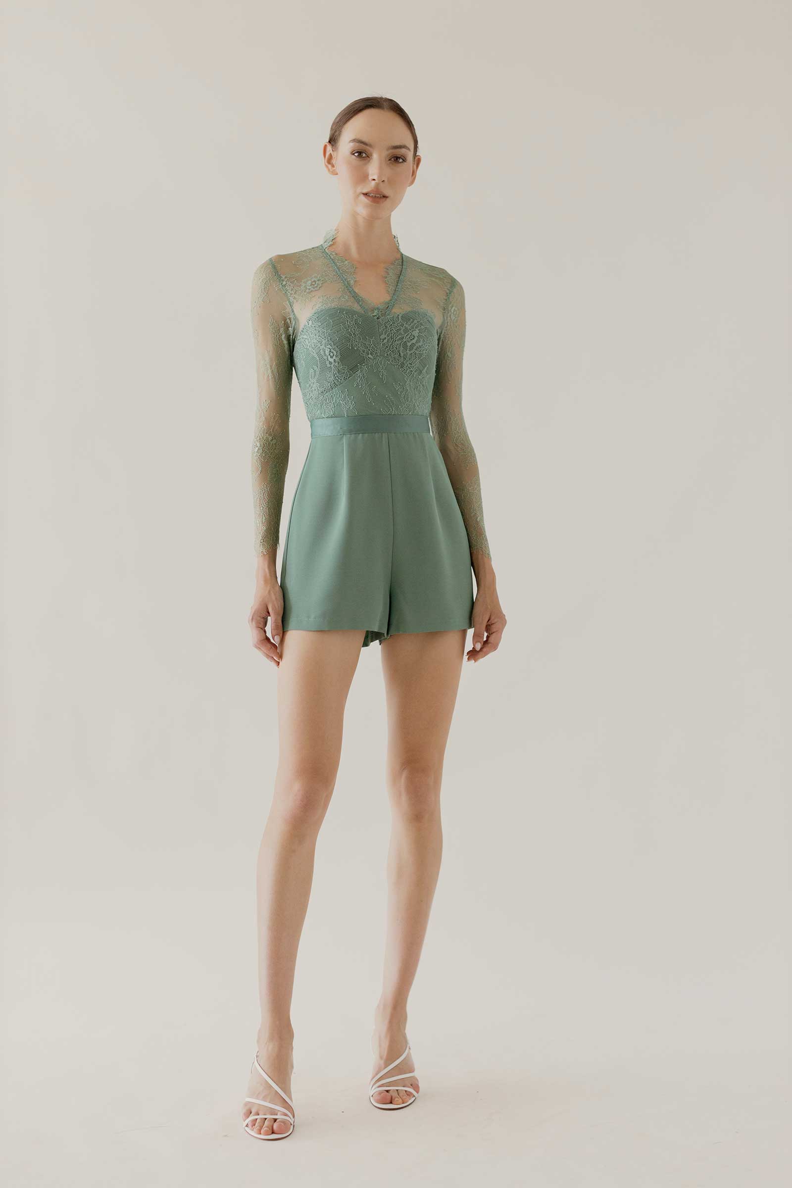 Dokierave Romper (Pale Green)