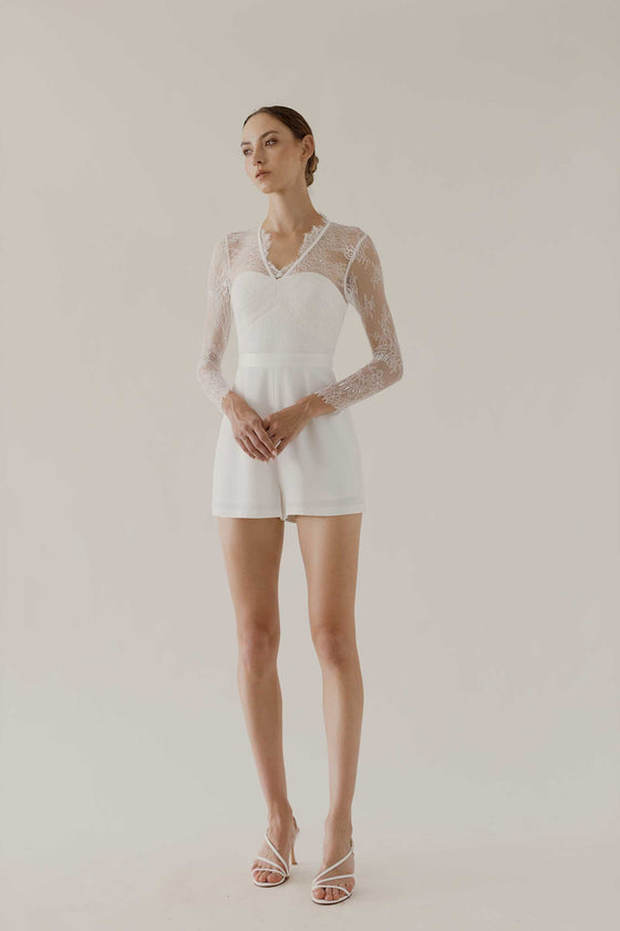 Dokierave Romper (White)