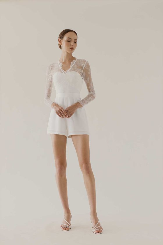 Dokierave Romper (White)