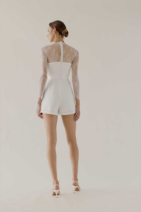 Dokierave Romper (White)