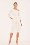 New Derkayra Jumpsuit Cullotes (White)