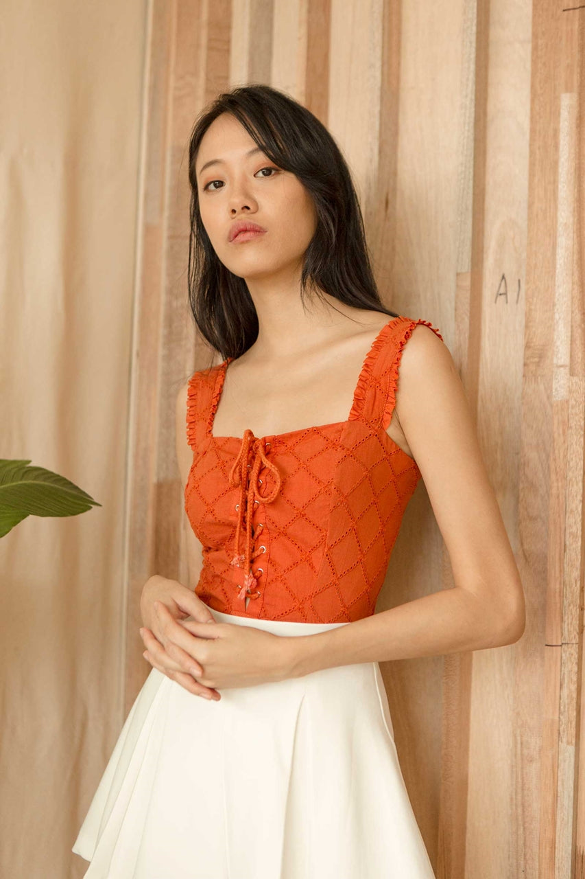 Dinulliow Top (Rust Orange)