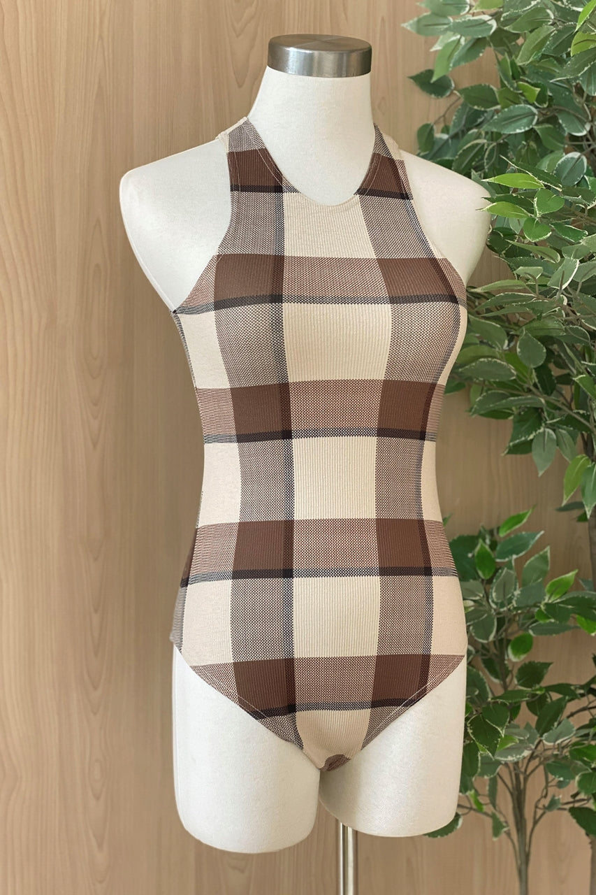 Damixze Bodysuit (Brown+Cream)