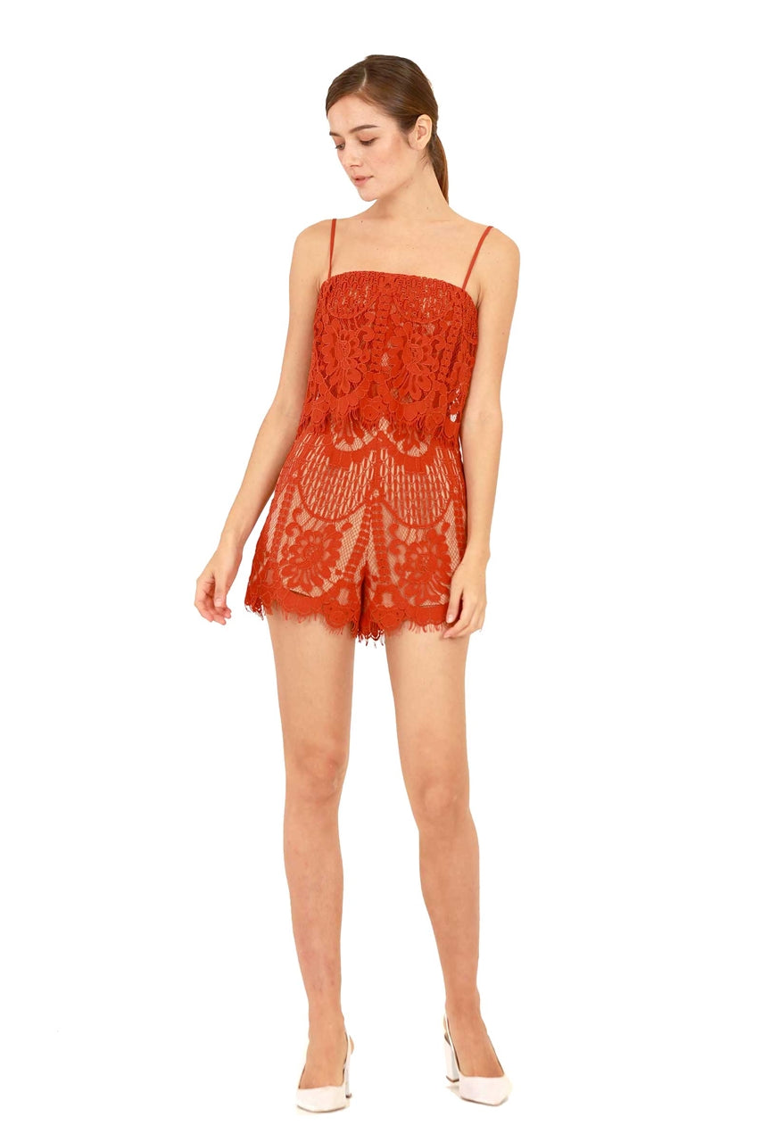 Doviesie Romper (Tangerine)