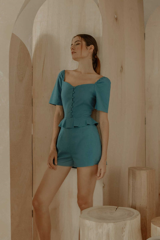 Dahurve Romper (Denim Blue)