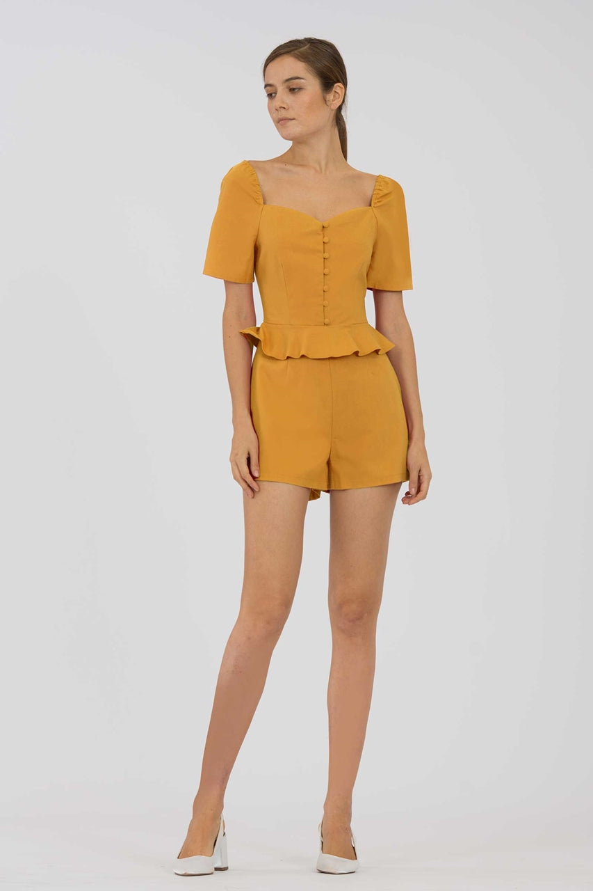 Dahurve Romper (Mustard)