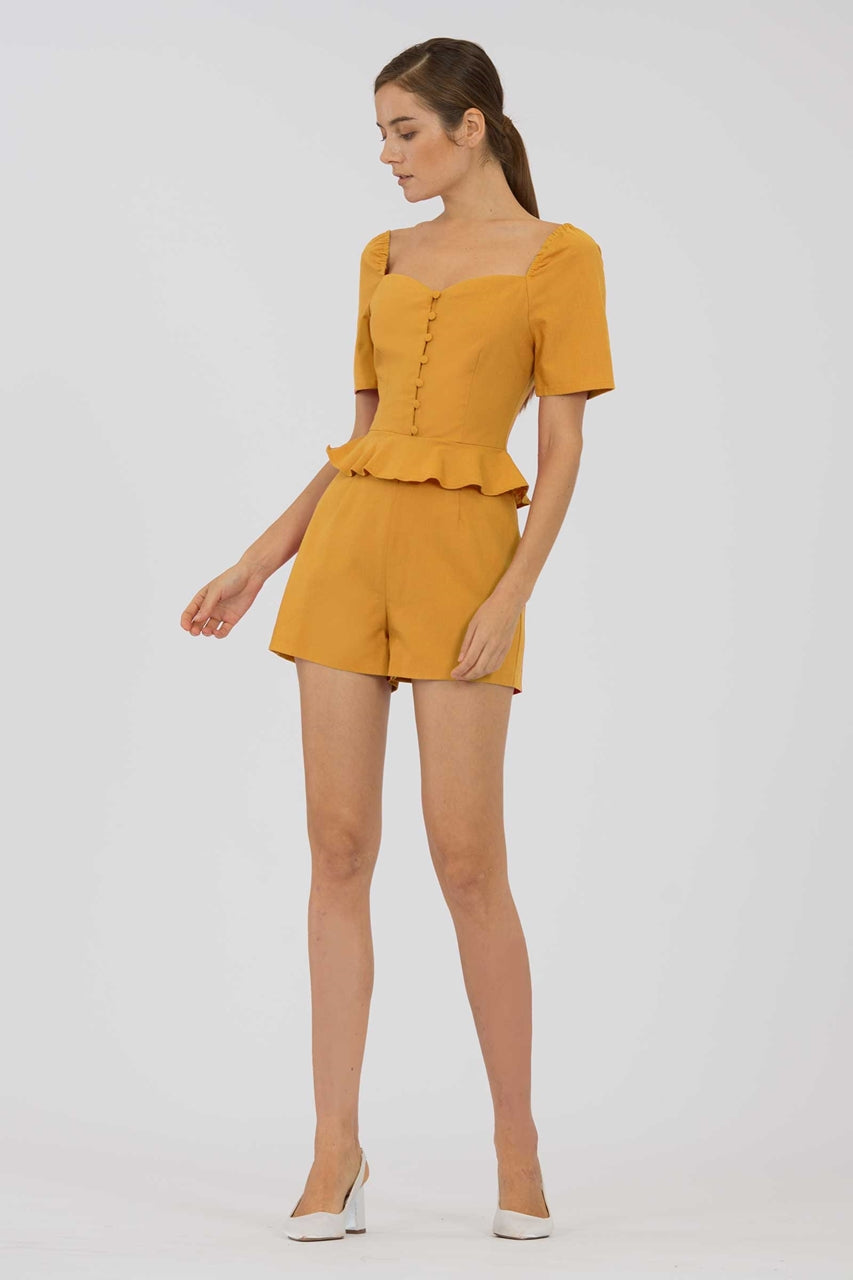 Dahurve Romper (Mustard)