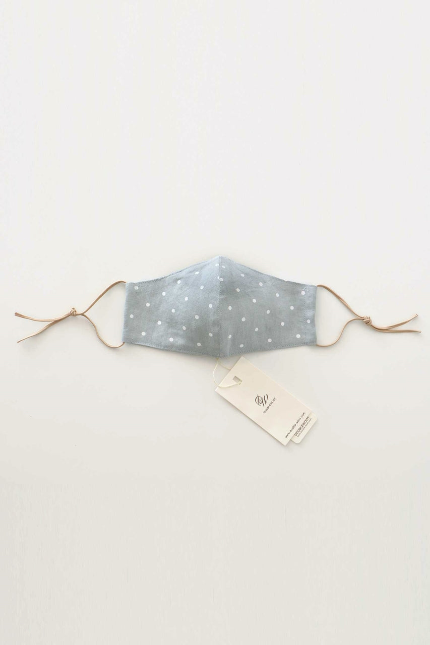 Baby Blue Linen In Dots