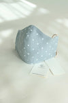 Baby Blue Linen In Dots