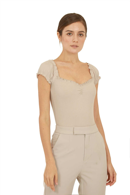 Dhilhaf Bodysuit (Sand) (NON RETURNABLE)