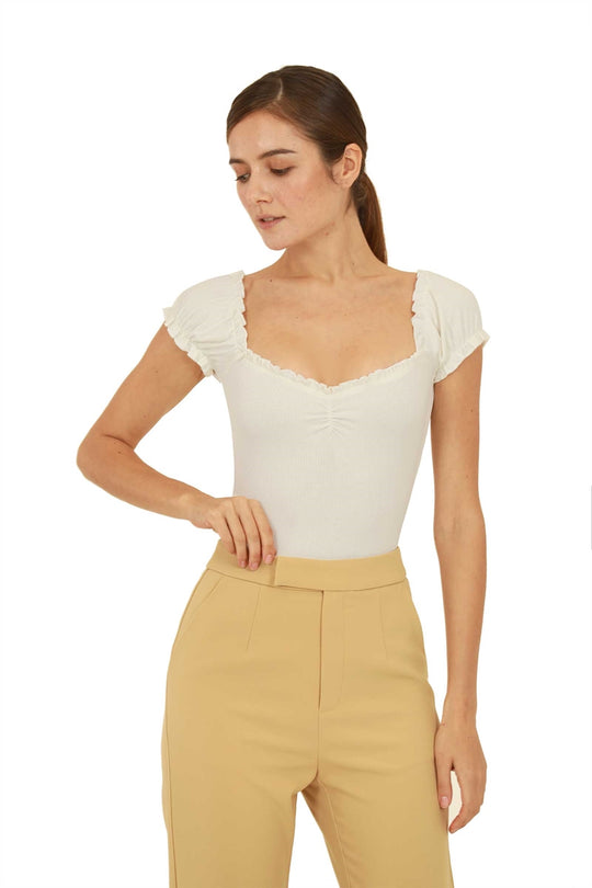 Dhilhaf Bodysuit (White) (NON RETURNABLE)