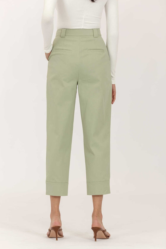 HIGH WAISTED CULOTTES - Apple green