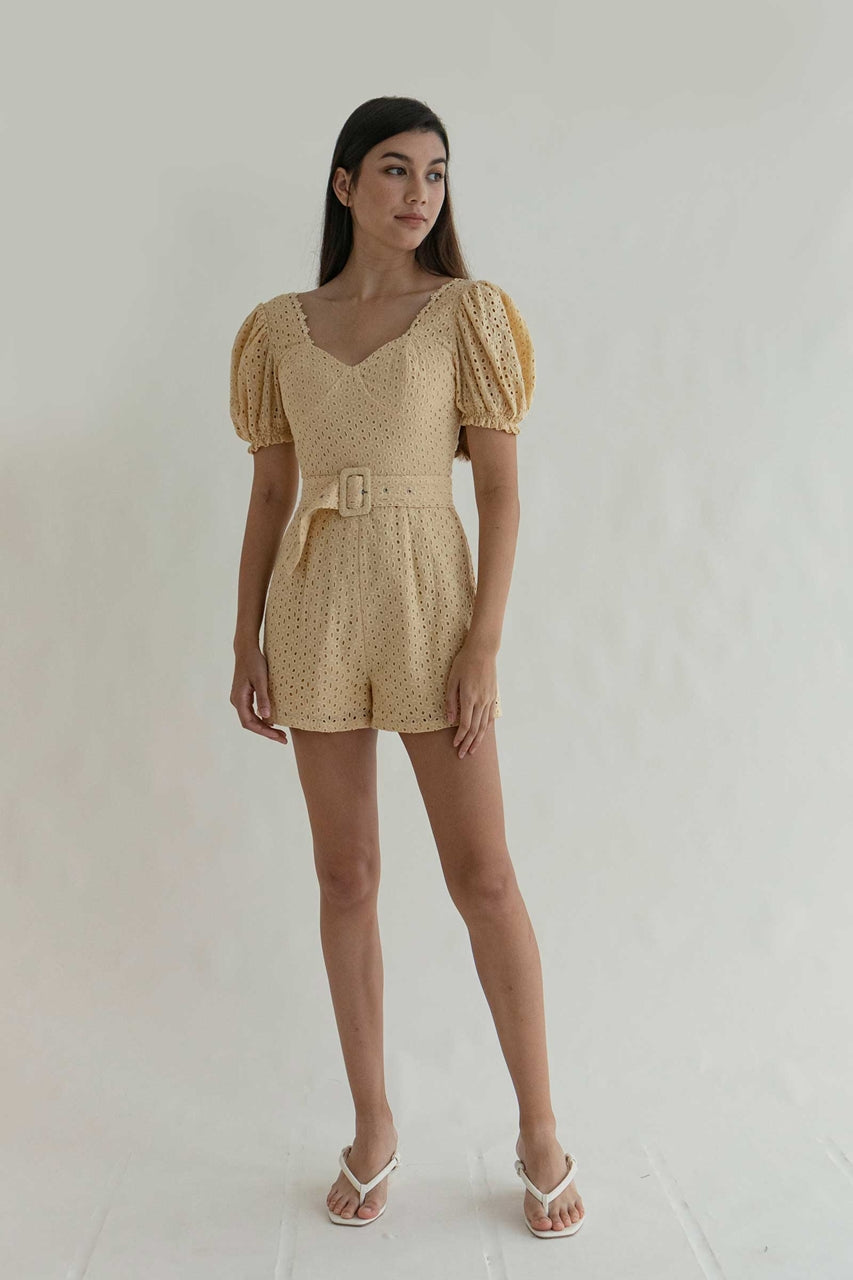 Doverxiy Romper (Pale Yellow)