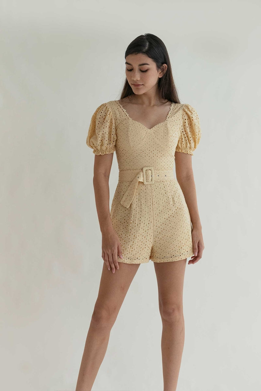 Doverxiy Romper (Pale Yellow)