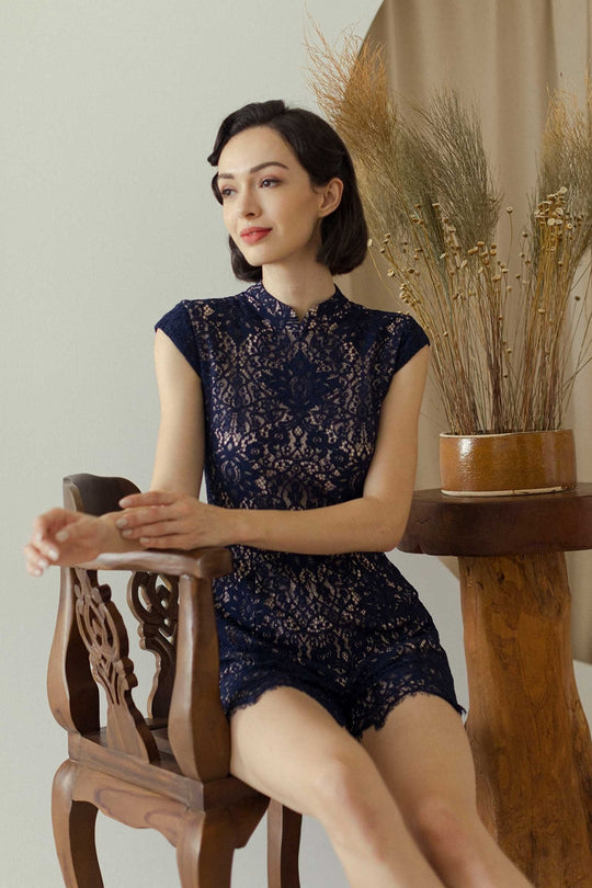 Daqiero Romper (Navy)