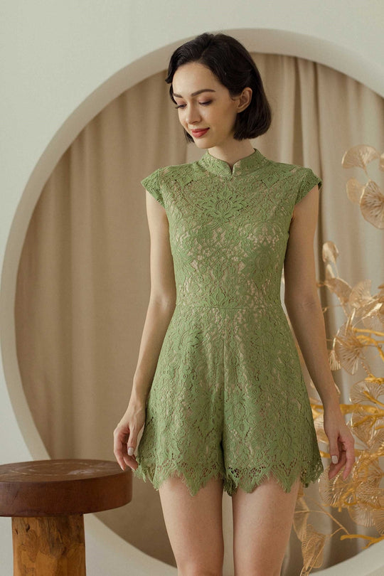 Daqiero Romper (Vintage Green)