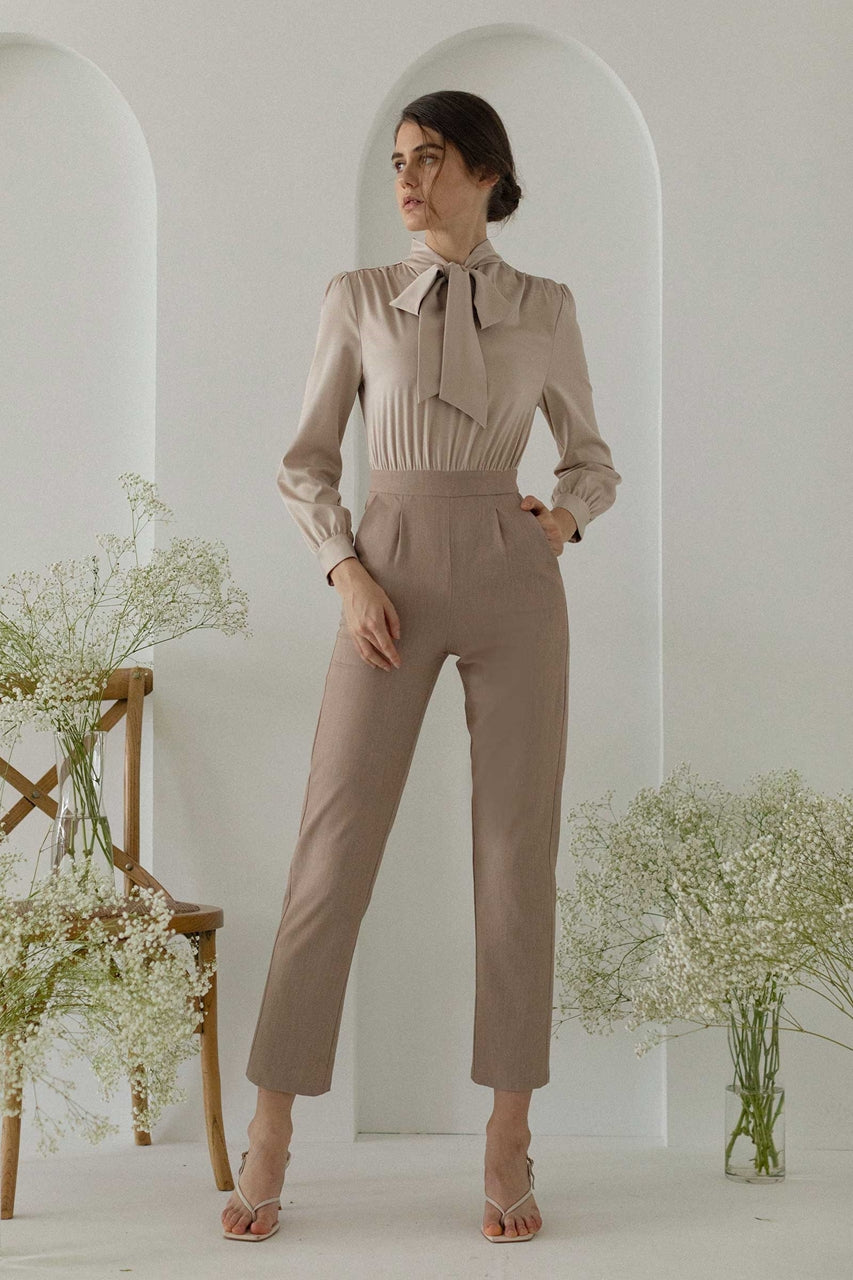 Dohurest Jumpsuit (Champagne+Khaki)