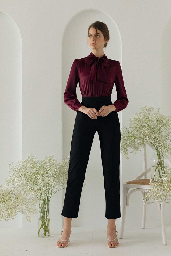 Dohurest Jumpsuit (Burgundy+Black)