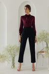 Dohurest Jumpsuit (Burgundy+Black)