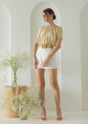 Dokahjer Romper (Pale Yellow+White)