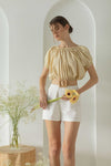 Dokahjer Romper (Pale Yellow+White)