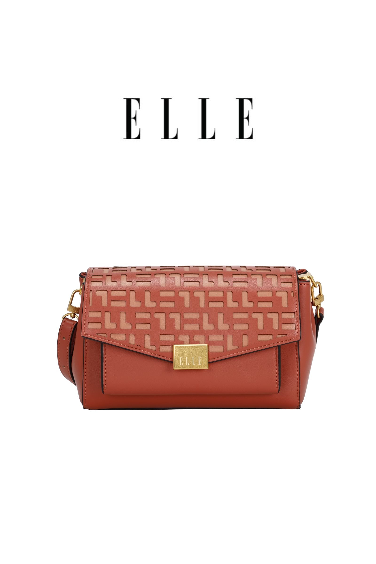 ELLE: Signature Satchel Bag (Coral)