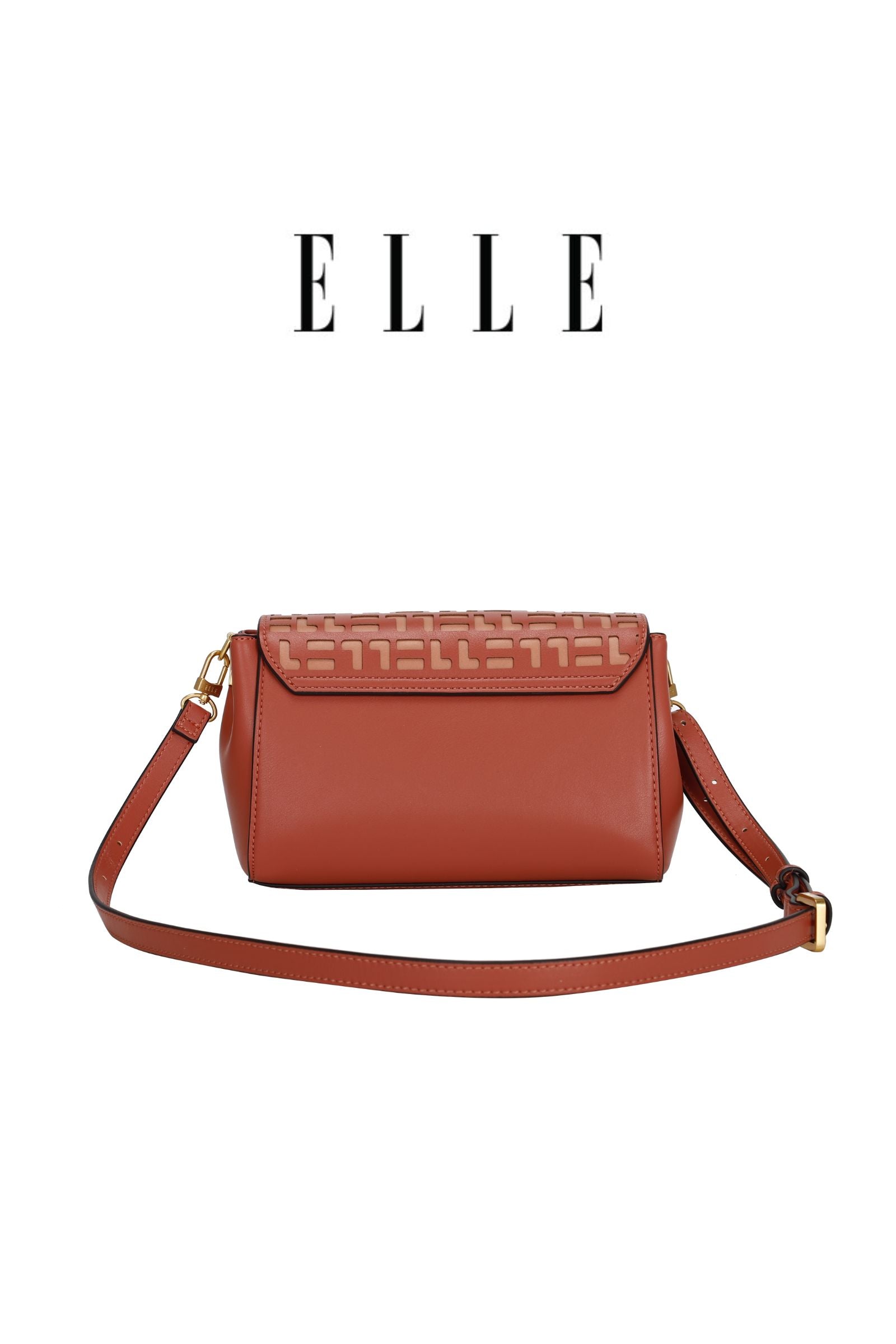 ELLE: Signature Satchel Bag (Coral)