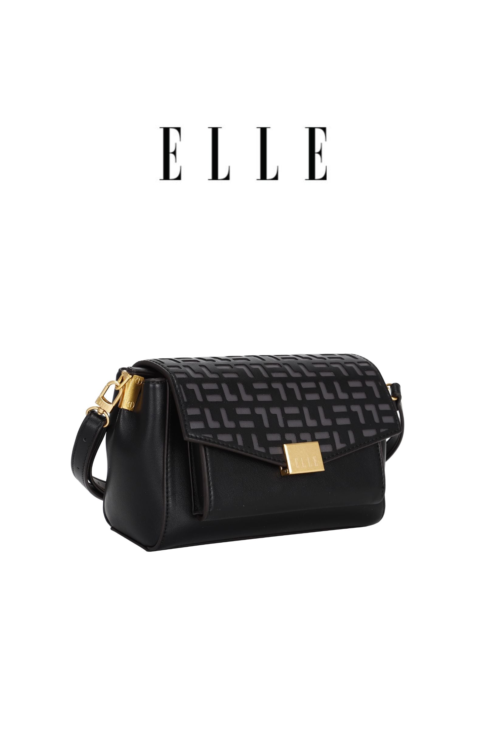 ELLE: Signature Satchel Bag (Black)