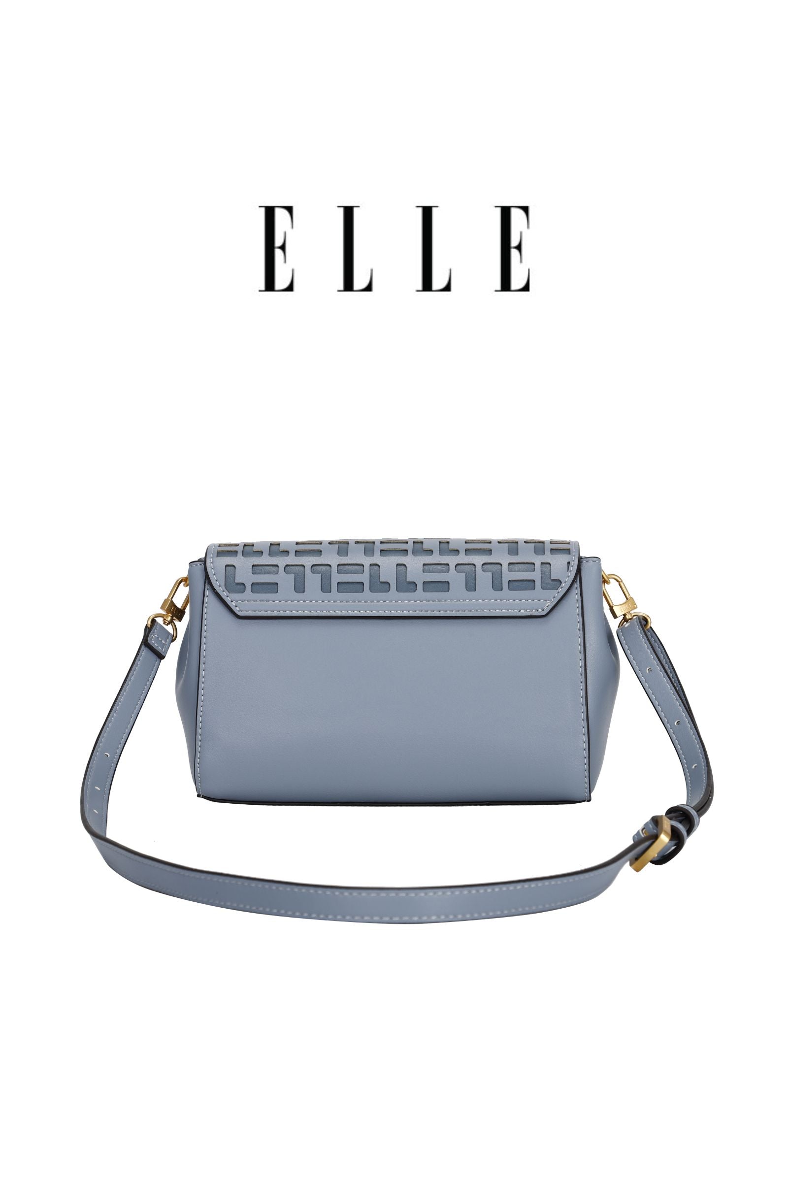 ELLE: Signature Satchel Bag (Smokey Blue)