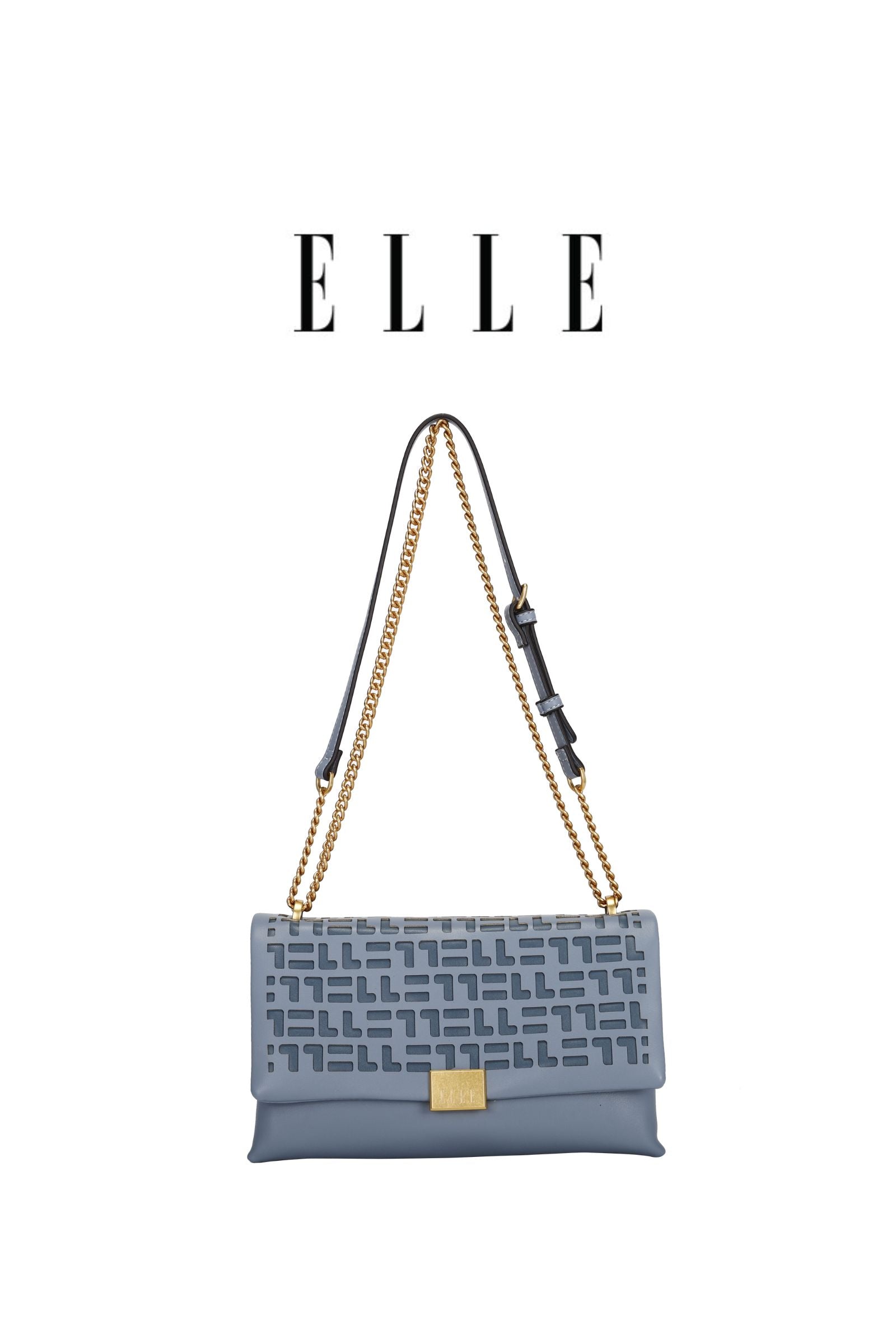 ELLE: Signature Shoulder Bag (Smokey Blue)