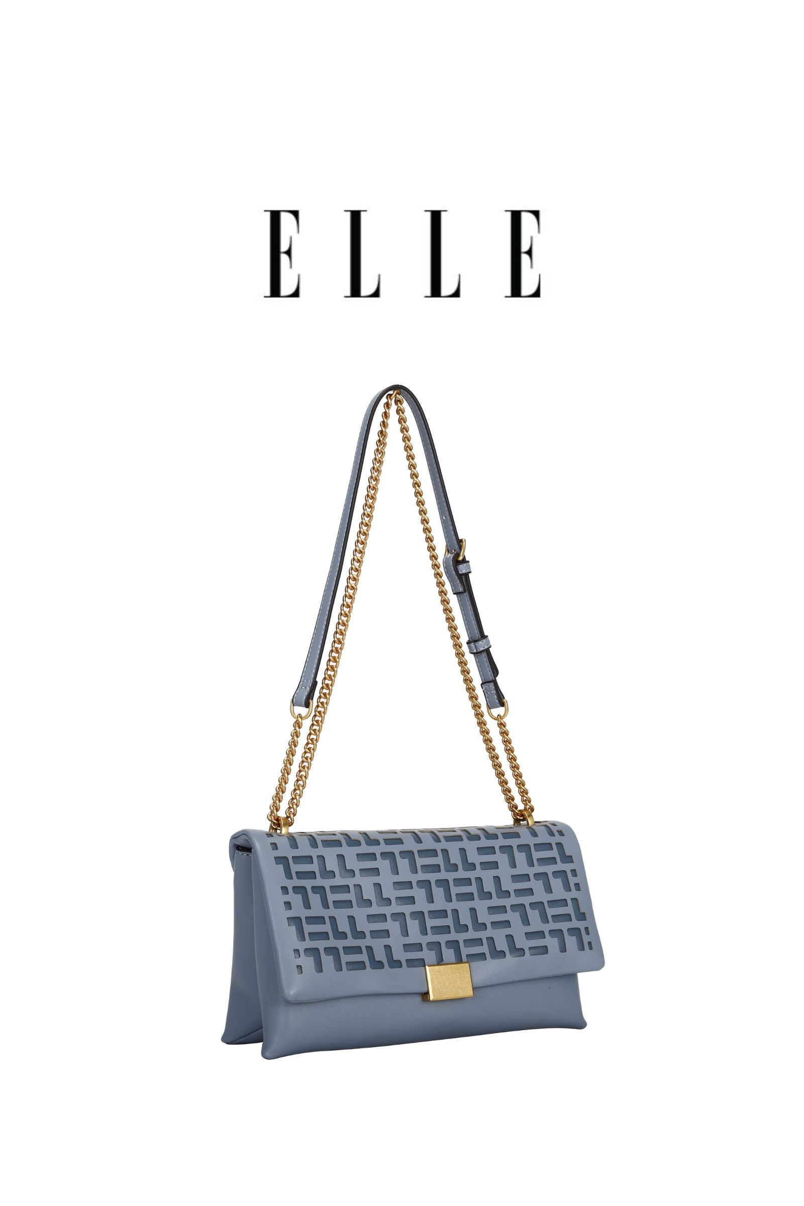 ELLE: Signature Shoulder Bag (Smokey Blue)