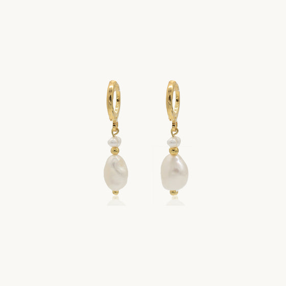 Cora Dual Pearls Earrings
