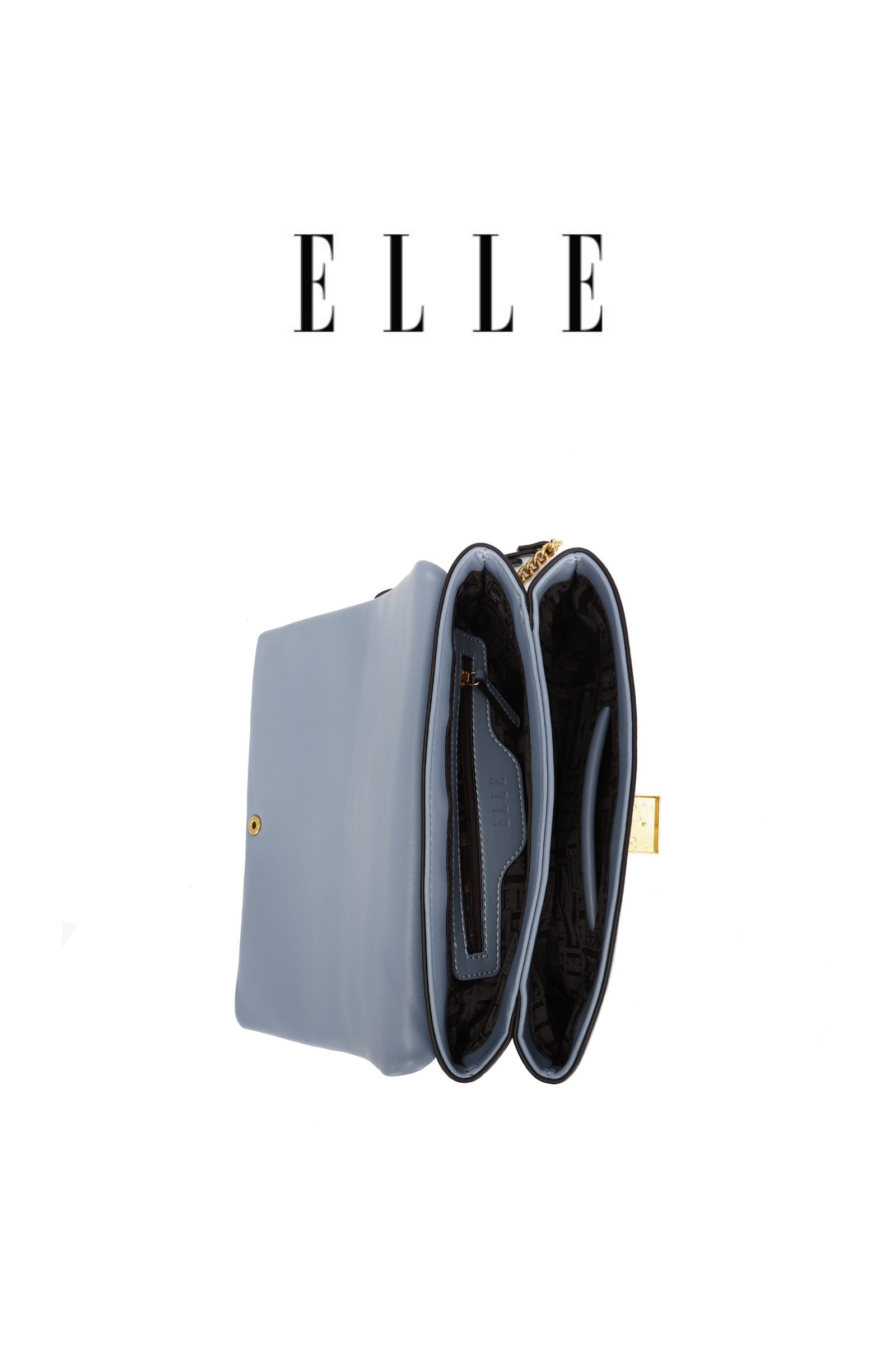 ELLE: Signature Shoulder Bag (Smokey Blue)