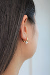 Medora Pearl Gold Huggies Earring