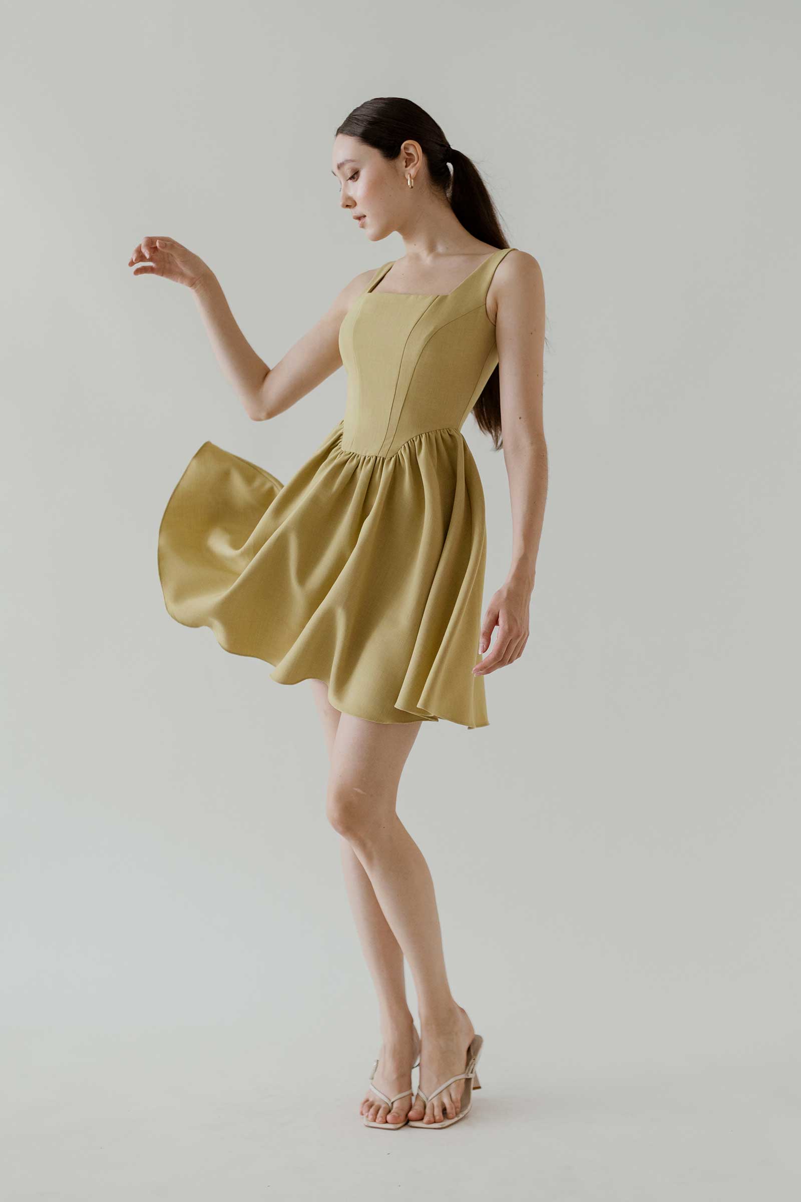 Damietuy Skort Dress (Light Olive)